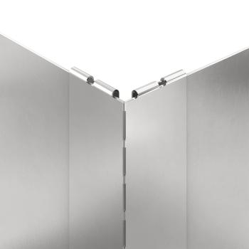 Raseneinfassung 60 x 60 x 35 cm Stahl Silber