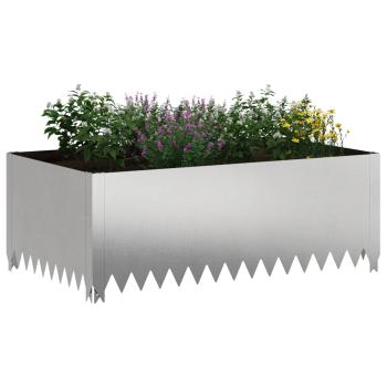 Raseneinfassung 4 stk. 100 x 60 x 35 cm Stahl Silber