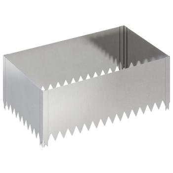 Raseneinfassung 4 stk. 100 x 60 x 35 cm Stahl Silber