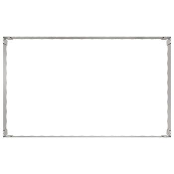 Raseneinfassung 4 stk. 100 x 60 x 35 cm Stahl Silber