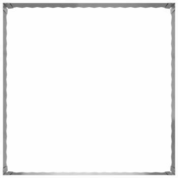 Raseneinfassung 100 x 100 x 35 cm Stahl Silber