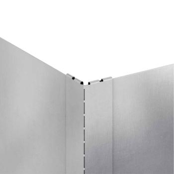 Raseneinfassung 100 x 100 x 35 cm Stahl Silber