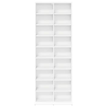 CD Regal Weiß 65 x 23,5 x 175 cm Holzwerkstoff