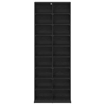 CD Regal Schwarze Eiche 65 x 23,5 x 175 cm Holzwerkstoff