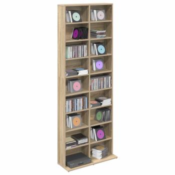 CD Regal Sonoma-Eiche 65 x 23,5 x 175 cm Holzwerkstoff