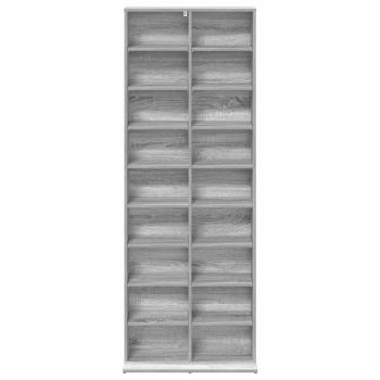 CD Regal Sonoma-Grau 65 x 23,5 x 175 cm Holzwerkstoff