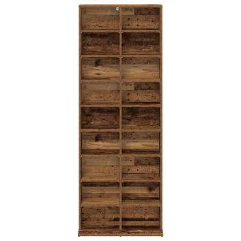 CD Regal Eichenholz 65 x 23,5 x 175 cm Holzwerkstoff