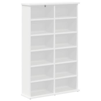 CD Regal 2 Stk. Wei? 60 x 17 x 92 cm Holzwerkstoff