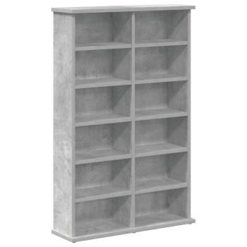 CD Regal 2 Stk. Betongrau 60 x 17 x 92 cm Holzwerkstoff