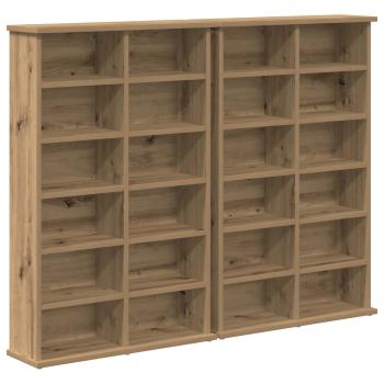 CD Regal 2 Stk. Artisan-Eiche 60 x 17 x 92 cm Holzwerkstoff