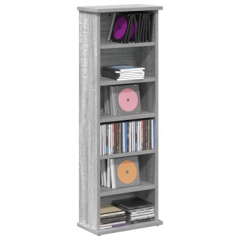 CD Regal Sonoma-Grau 60 x 17 x 92 cm Holzwerkstoff