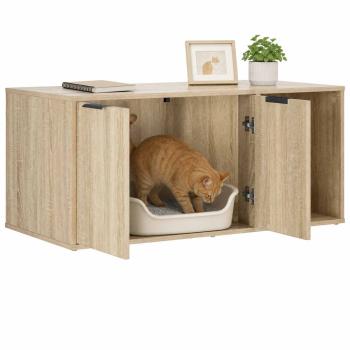 Katzenkiste Möbel Sonoma-Eiche 100 x 49 x 45 cm Holzwerkstoff