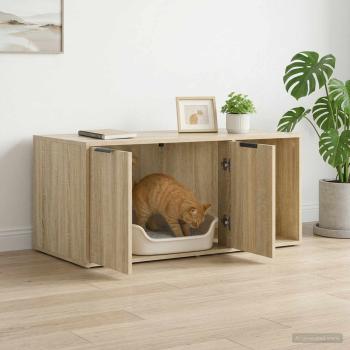 Katzenkiste Möbel Sonoma-Eiche 100 x 49 x 45 cm Holzwerkstoff