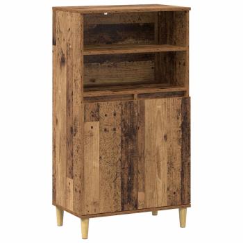 Highboard Eichenholz 60 x 36 x 110 cm Holzwerkstoff