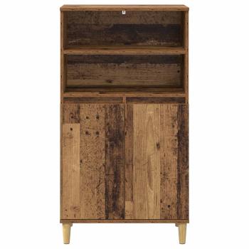 Highboard Eichenholz 60 x 36 x 110 cm Holzwerkstoff