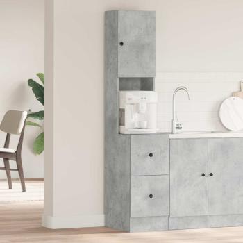 ARDEBO.de - Küchenschrank Grau 35 x 50 x 180 cm Holzwerkstoff