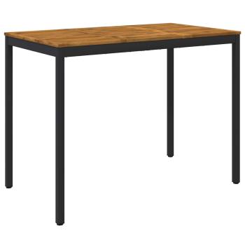 Gartenbar-Tisch Natürlich und Schwarz 141 x 80,5 x 105 cm