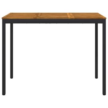 Gartenbar-Tisch Natürlich und Schwarz 141 x 80,5 x 105 cm