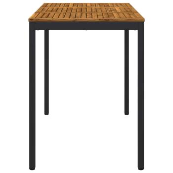 Gartenbar-Tisch Natürlich und Schwarz 141 x 80,5 x 105 cm