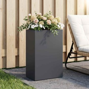 ARDEBO.de - Garten-Pflanzgefäß Anthrazit 40 x 30 x 75 cm