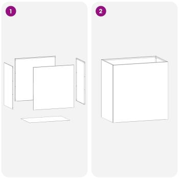 Garten-Pflanzgefäß Anthrazit 50 x 30 x 40 cm