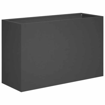 Garten-Pflanzgefäß Schwarz 80 x 40 x 50 cm Kaltgewalzter Stahl
