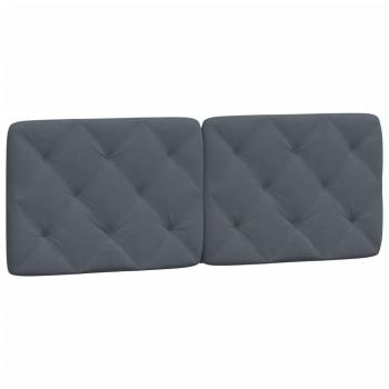 Kopfteil-Kissen Dunkelgrau 137 cm Samt