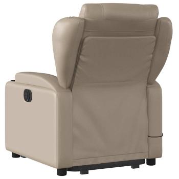 Massagesessel mit Aufstehhilfe Cappuccino Kunstleder