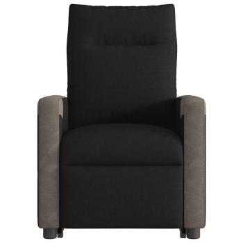Elektrischer Massagesessel mit Aufstehhilfe Schwarz Stoff