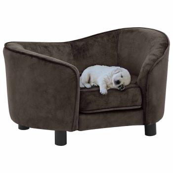 ARDEBO.de - Hundesofa Braun 69x49x40 cm Plüsch
