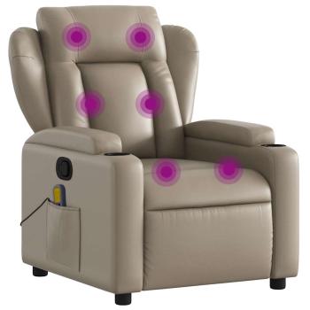 Massagesessel Cappuccino-Braun Kunstleder