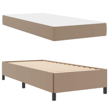 Bettrahmen mit Matratze Cappuccino 80 x 200 cm Stoff