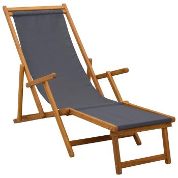 Klappbare Sonnenliege 2 pcs 3 Position Massives Eukalyptus Holz