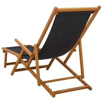Klappbare Sonnenliege 2 pcs 3 Position Massives Eukalyptus Holz
