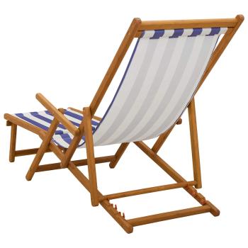 Klappbare Sonnenliege 2 pcs 3 Position Massives Eukalyptus Holz