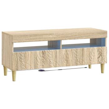 3-teiliges LED TV Regal DELFT Sonoma-Eiche Holzwerkstoff