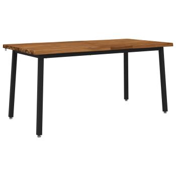 Live Edge Esstisch 160 x 70 x 75 cm Massivholz Akazie Natur