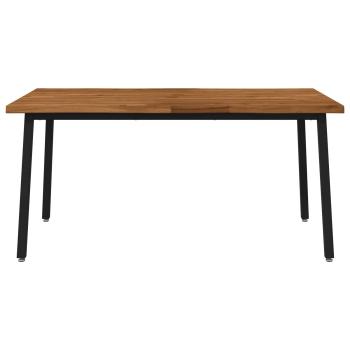 Live Edge Esstisch 160 x 70 x 75 cm Massivholz Akazie Natur