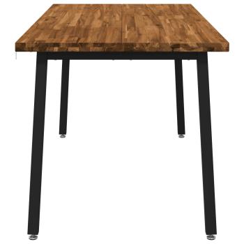 Quadratischer Esstisch 160 x 70 x 75 cm Massivholz Akazie Natur