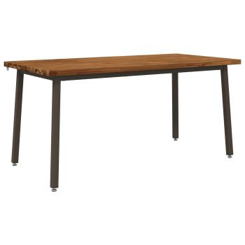 Quadratischer Esstisch 160 x 80 x 75 cm Massivholz Akazie Natur