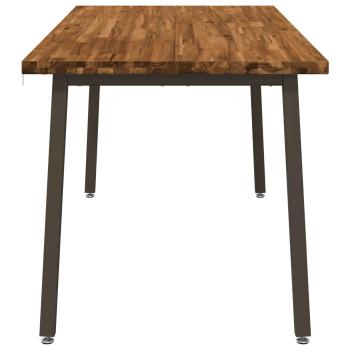 Quadratischer Esstisch 160 x 80 x 75 cm Massivholz Akazie Natur
