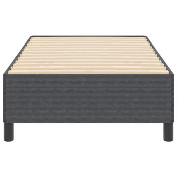 Boxspringbett Dunkelgrau 90 x 190 cm Cordstoff