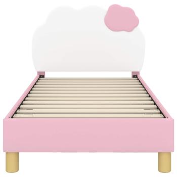 Kinderbettgestell mit Kopfteil Rosa 80 x 160 cm PU