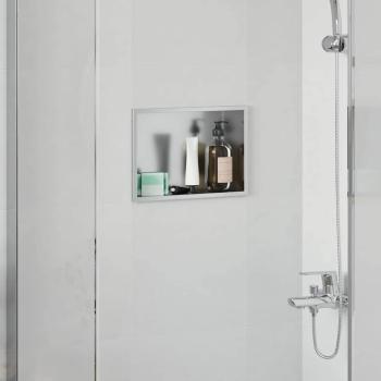 ARDEBO.de - Duschnische Silber 30 x 20 x 9,5 cm Edelstahl