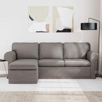 Sofa Taupe 215 x 138 x 80 cm Stoff