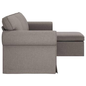 Sofa Taupe 215 x 138 x 80 cm Stoff