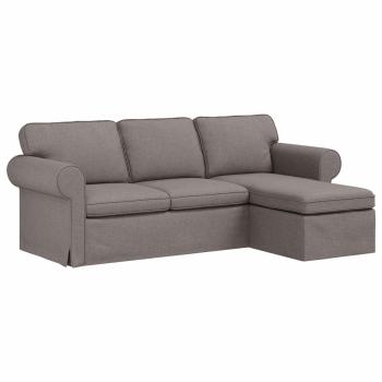Sofa Taupe 245 x 138 x 80 cm Stoff