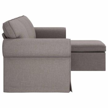 Sofa Taupe 245 x 138 x 80 cm Stoff