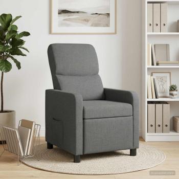 ARDEBO.de - Liegesessel Dunkelgrau Polyester