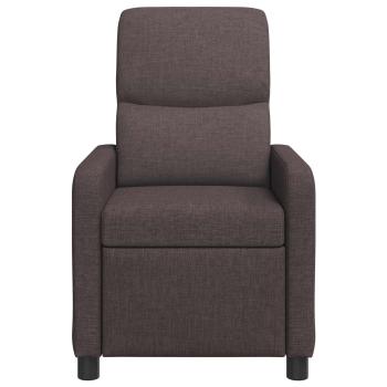 Liegesessel Dunkelbraun Stoff